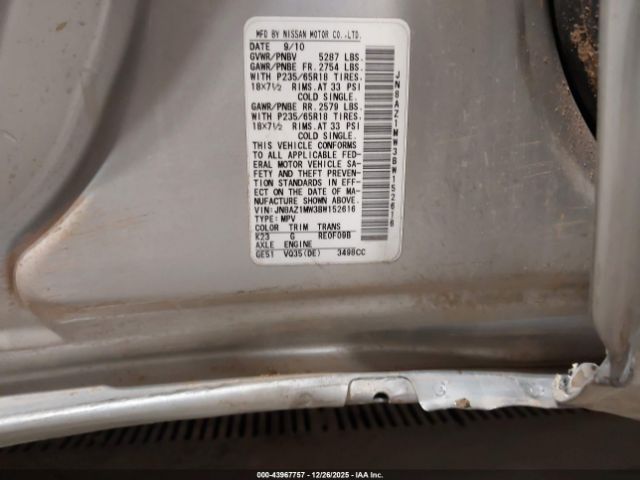 Nissan Murano Sv Image 8